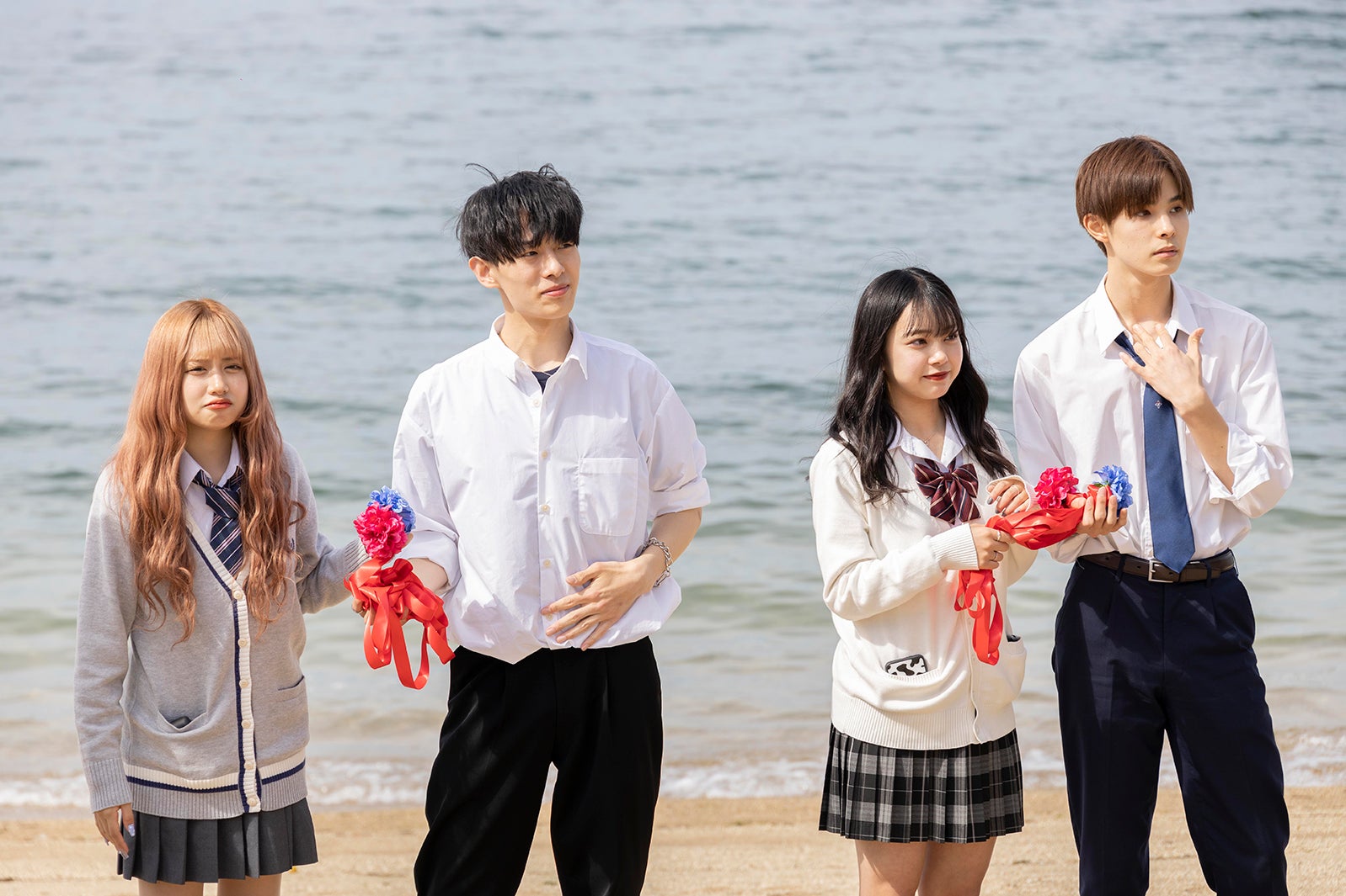 まり、はるく、あやの、りと「今日、好きになりました。-鈴蘭編-」第1話より（C）AbemaTV, Inc.