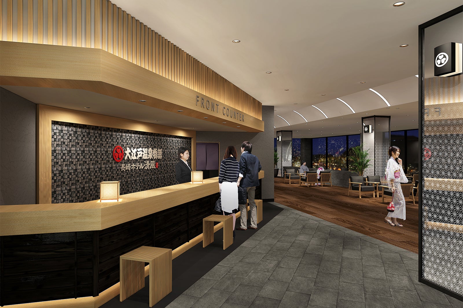 フロント／画像提供：大江戸温泉物語