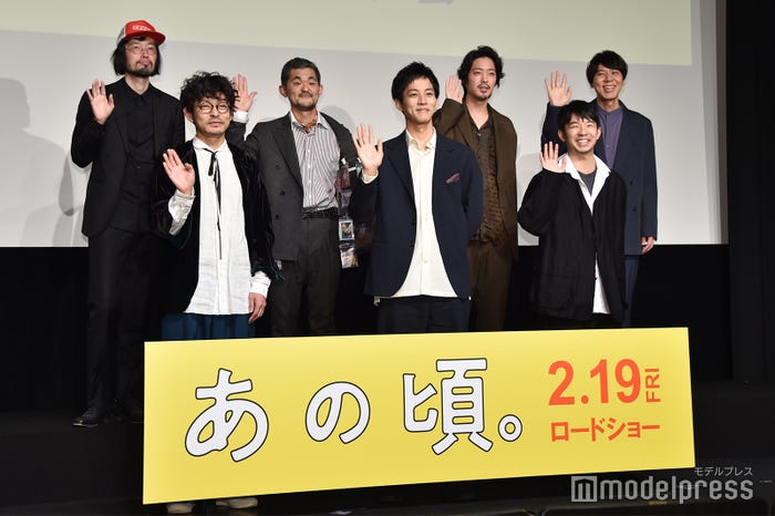 (前列左から)山中崇、松坂桃李、仲野太賀(後列左から)今泉力哉監督、芹澤興人、若葉竜也、コカドケンタロウ(C)モデルプレス