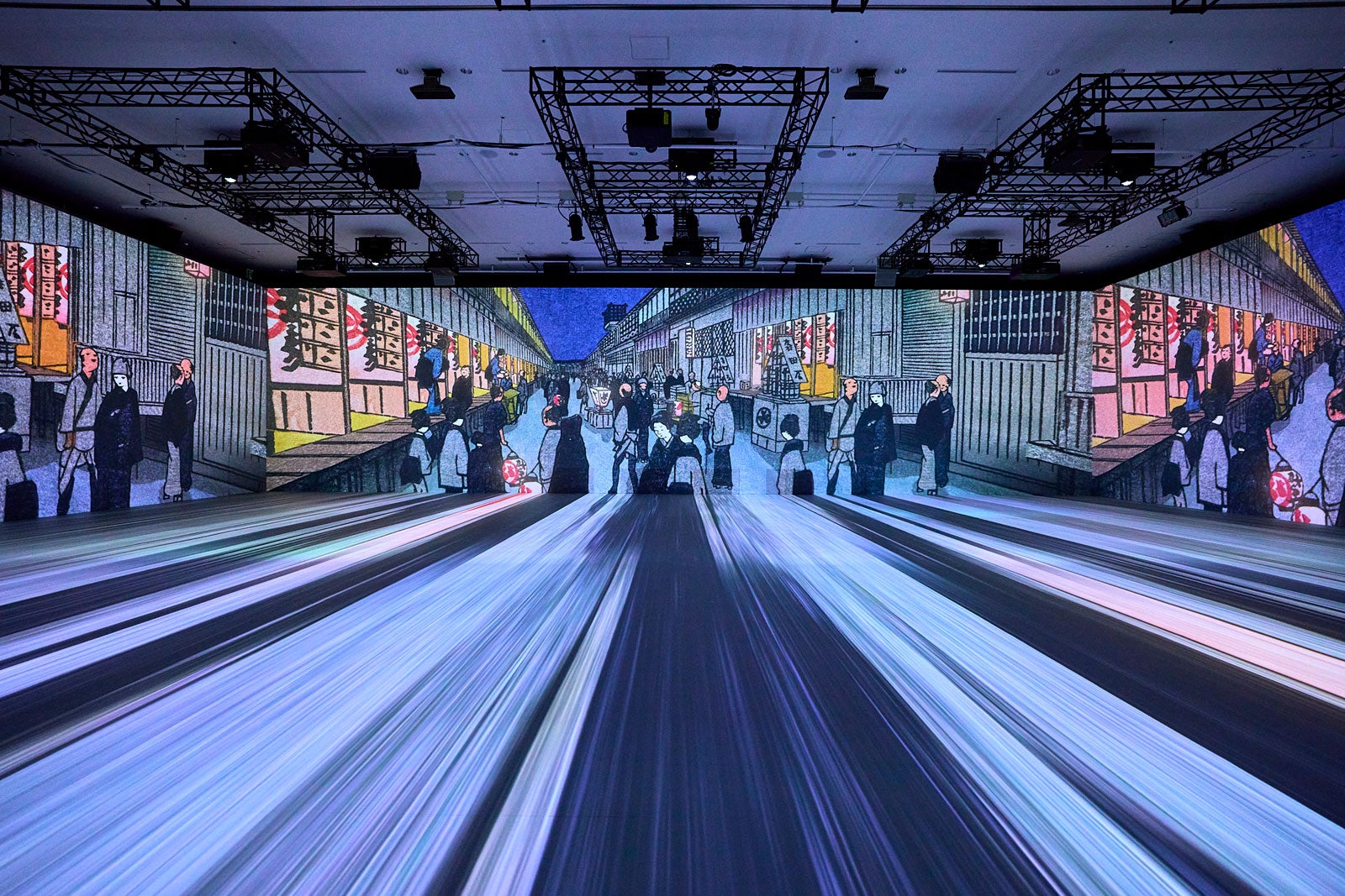 「Immersive Museum TOKYO vol.3 印象派と浮世絵 〜ゴッホと北斎、モネと広重〜」会場空画（提供写真）