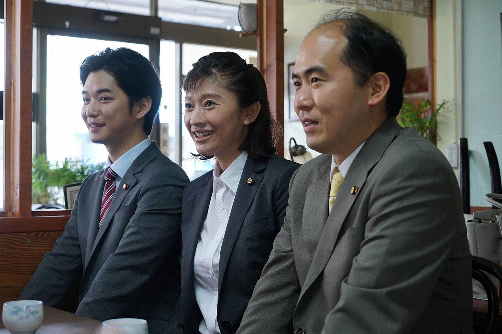 千葉雄大、篠原涼子、斎藤司／「民衆の敵」第4話より（C）フジテレビ