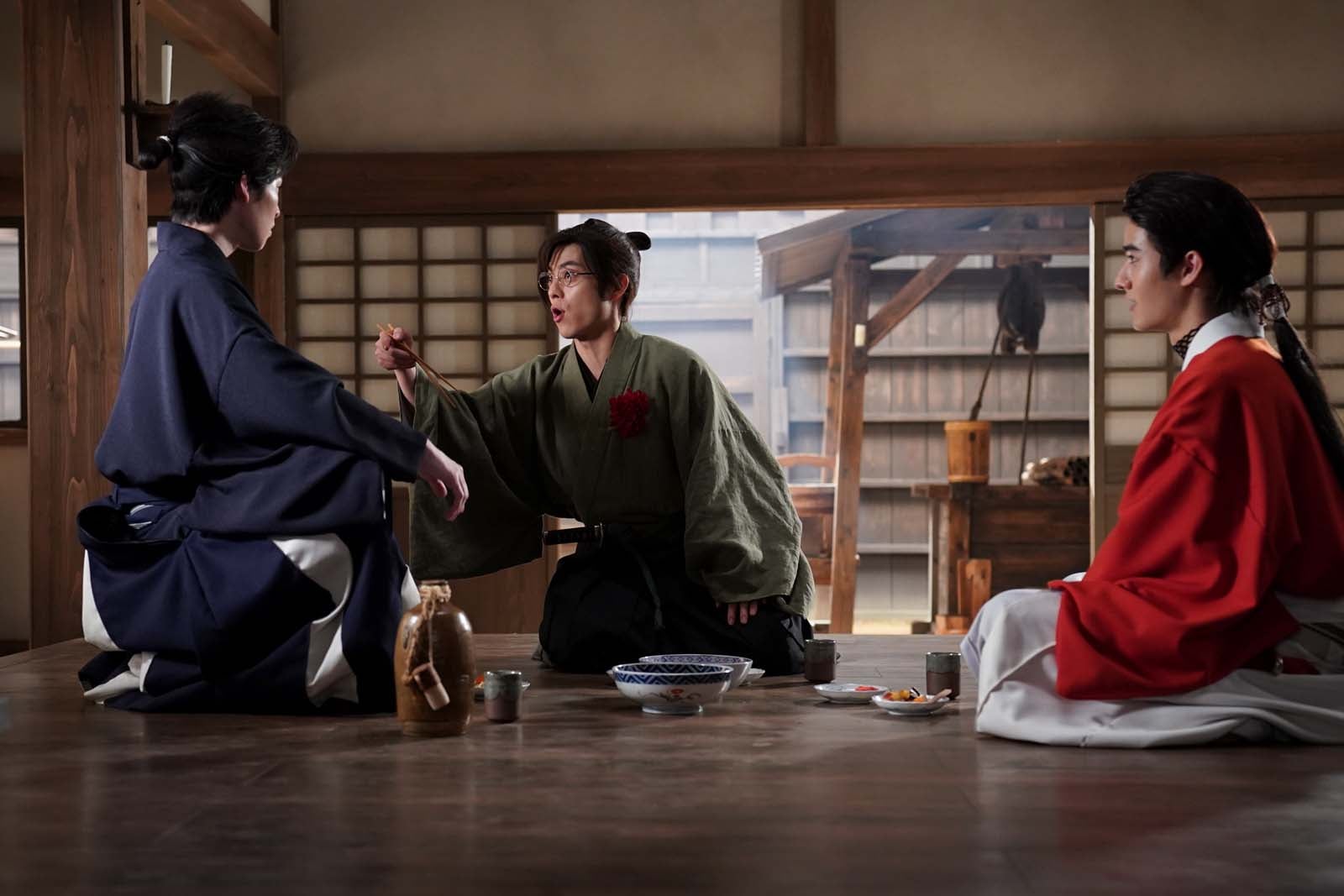 （左から）阪本奨悟、永田崇人、藤岡真威人「君とゆきて咲く～新選組青春録～」第14話より（C）テレビ朝日