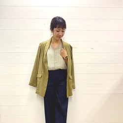 《今日の服装》一本は持っておきたい!脚長効果のあるピンタックのワイドデニムコーデ