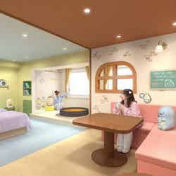 すみっコたちといっしょにおとまり会のお部屋(C)2026 San-X Co.,Ltd.All Rights Reserved.