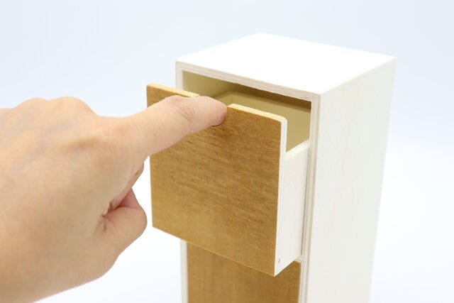 2段引き出し木製収納　構造