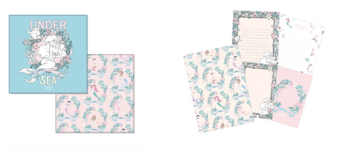 キャンバスアート（A/B）全2種　各3,500円、ケース付きレターセット全1種  800円（C）Disney