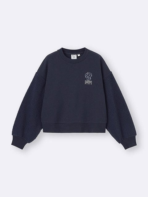 GU コンビネーションスウェットプルオーバー GUのコンビネーションスウェットプルオーバー