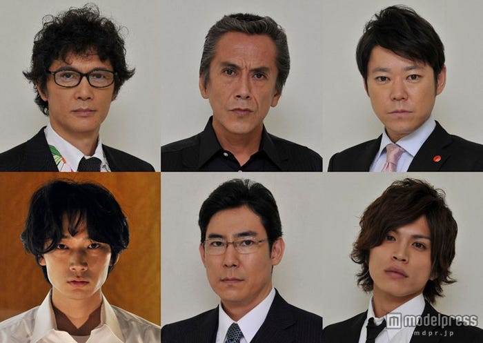 スペシャルドラマ「ダブル・ミーニング Yes or No?」男性キャスト(上段左から)加藤雅也、寺島進、阿部サダヲ(下段左から)綾野剛、高嶋政伸、山本裕典