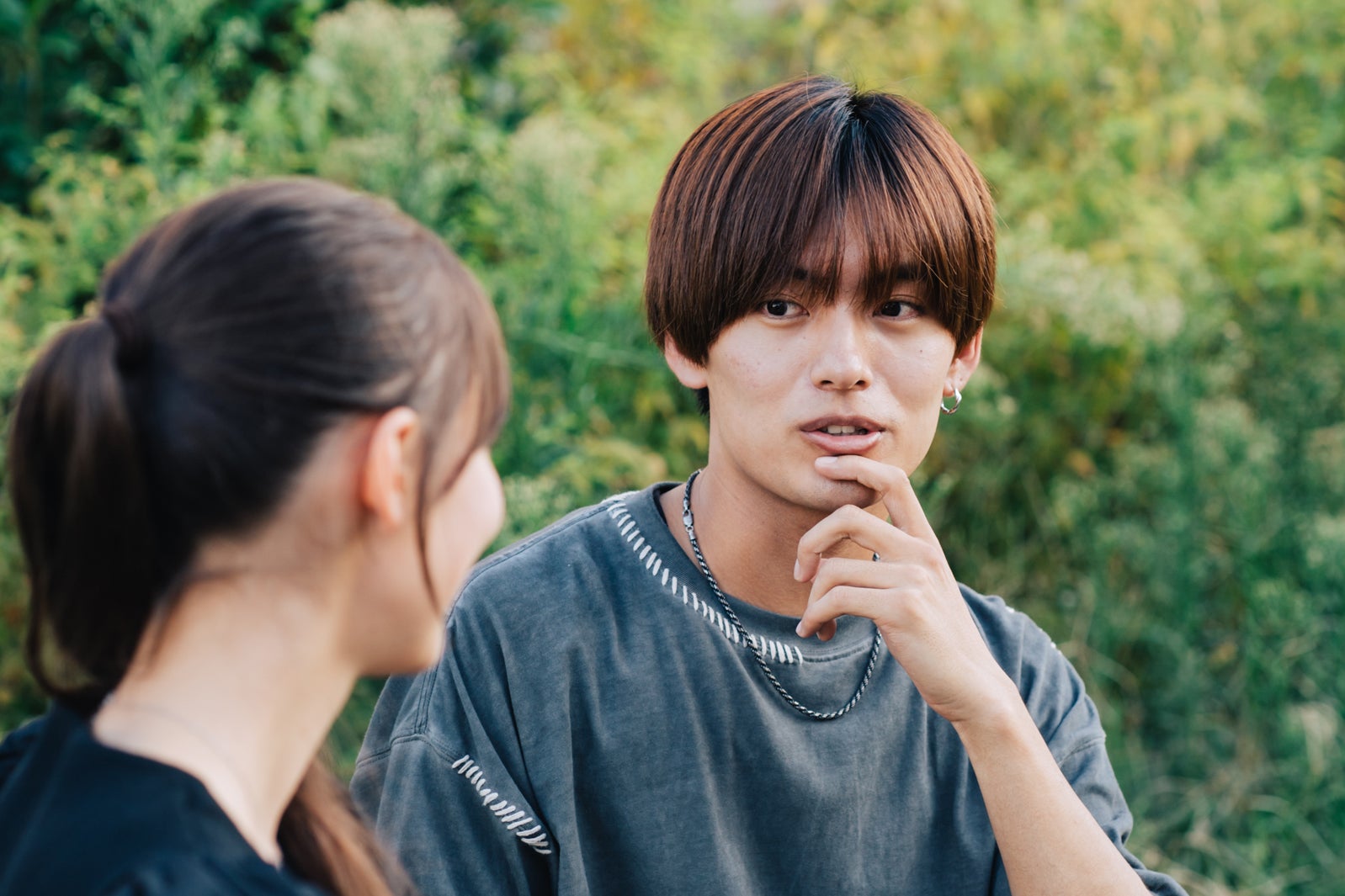 土方エミリ、植村颯太「キミとオオカミくんには騙されない」（C）AbemaTV, Inc.