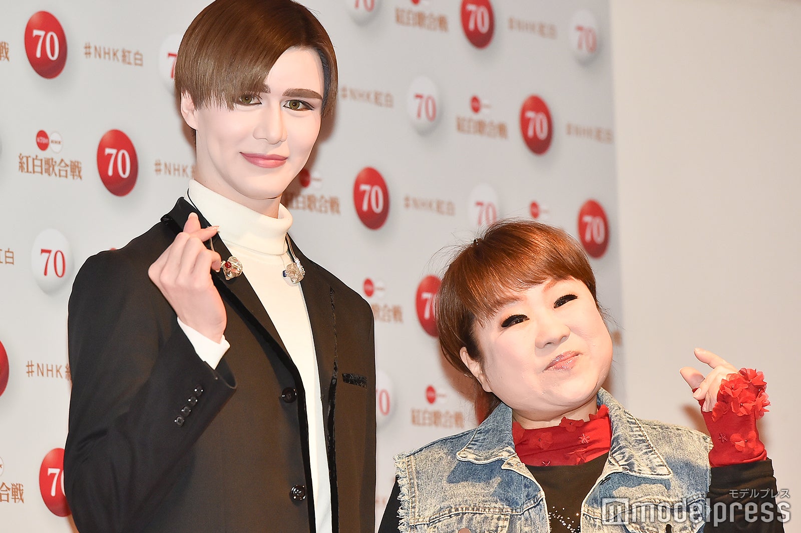 天童よしみとMatt／29日のリハーサル時に撮影 （C）モデルプレス