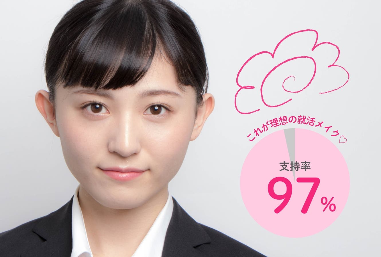 清潔感を意識したメイクが好印象