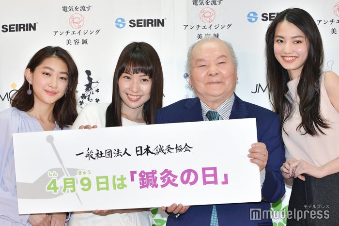 田辺かほ、増田有華、加藤一二三、黒木麗奈 (C)モデルプレス