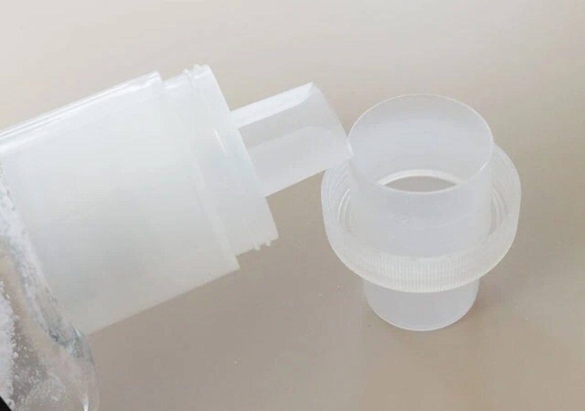 ダイソー　1dp_洗剤ボトル_粉専用_400ml_角_クリア　使用例