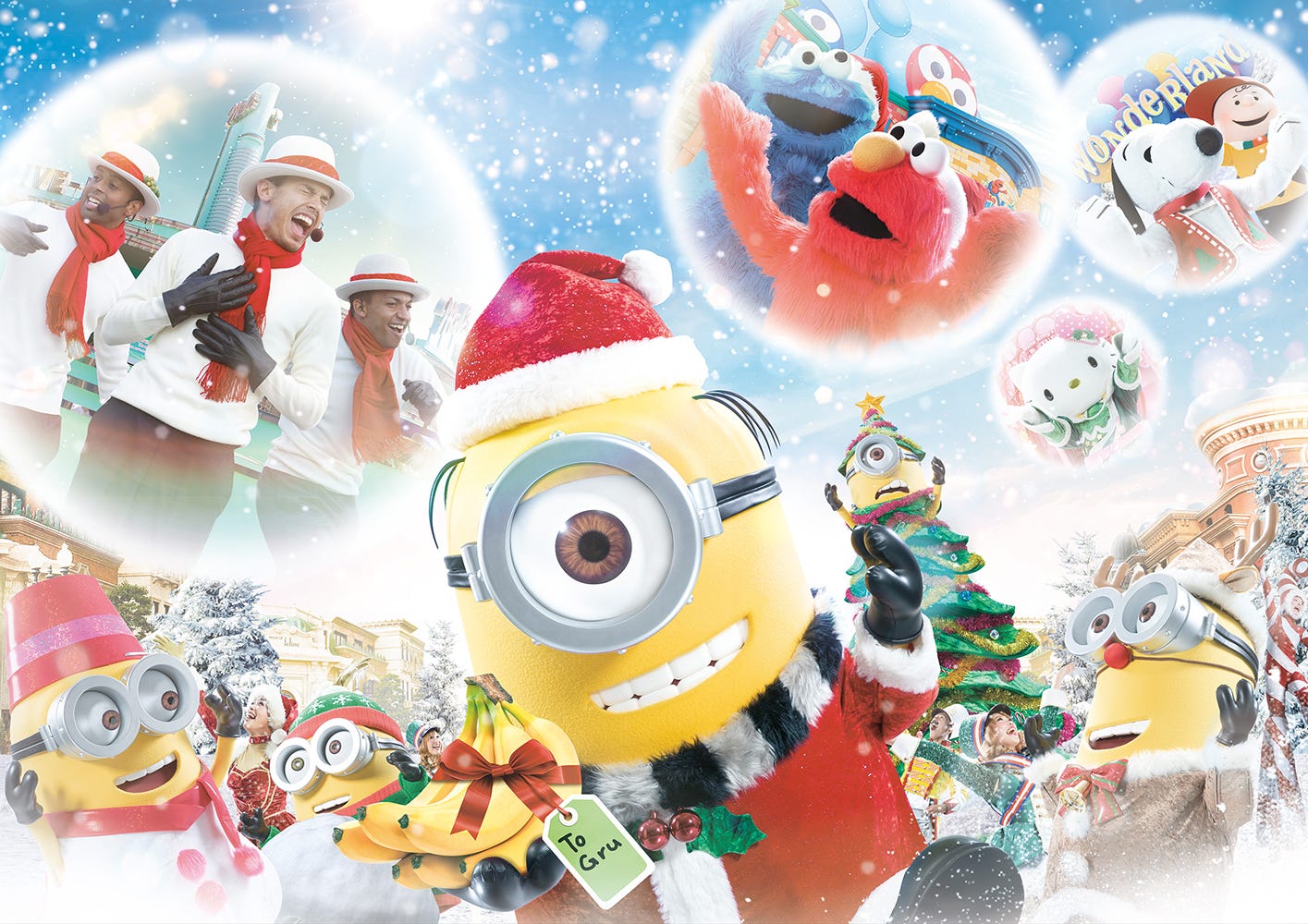 USJ、2020年クリスマスプログラム開催 人気キャラ勢揃いのストリート・パーティ&冬限定フードやグッズ登場