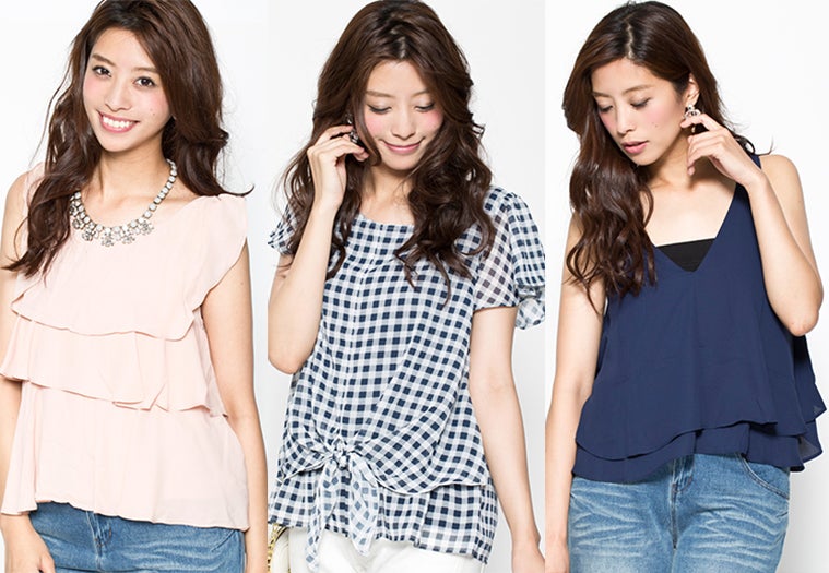 ひらひら揺れる「シフォントップス」で即フェミニンに！