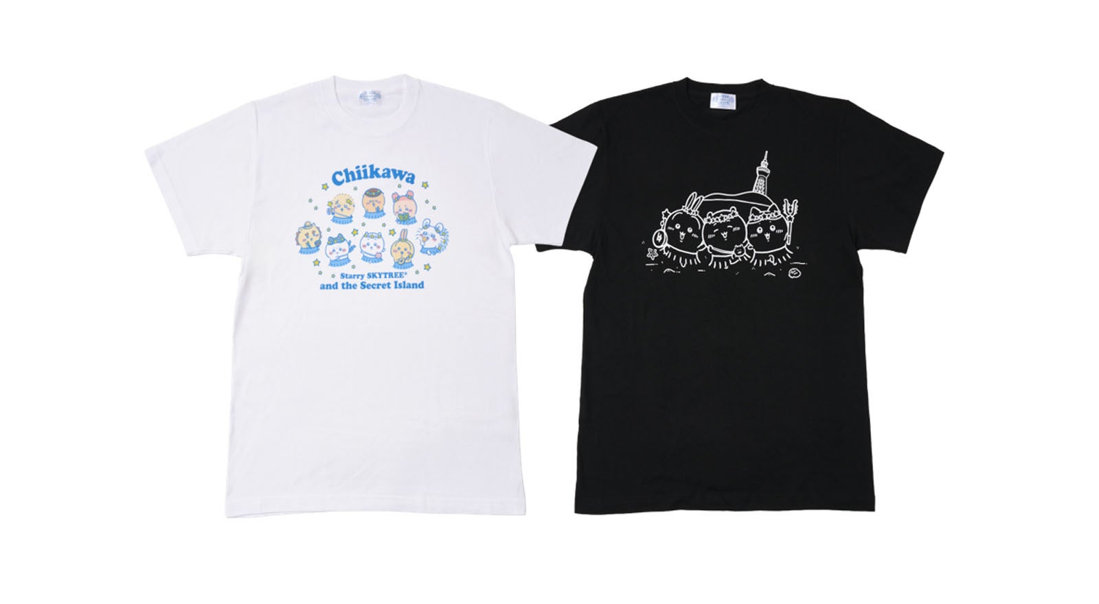 Tシャツ（M/L/XL）（全2種）各3,300円（C）nagano （C）ナガノ/ 2026「映画ちいかわ」制作委員会 （C）TOKYO-SKYTREE
