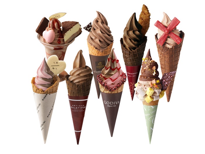 ショコラティエの作る可愛すぎるソフトクリーム／画像提供：大丸松坂屋百貨店