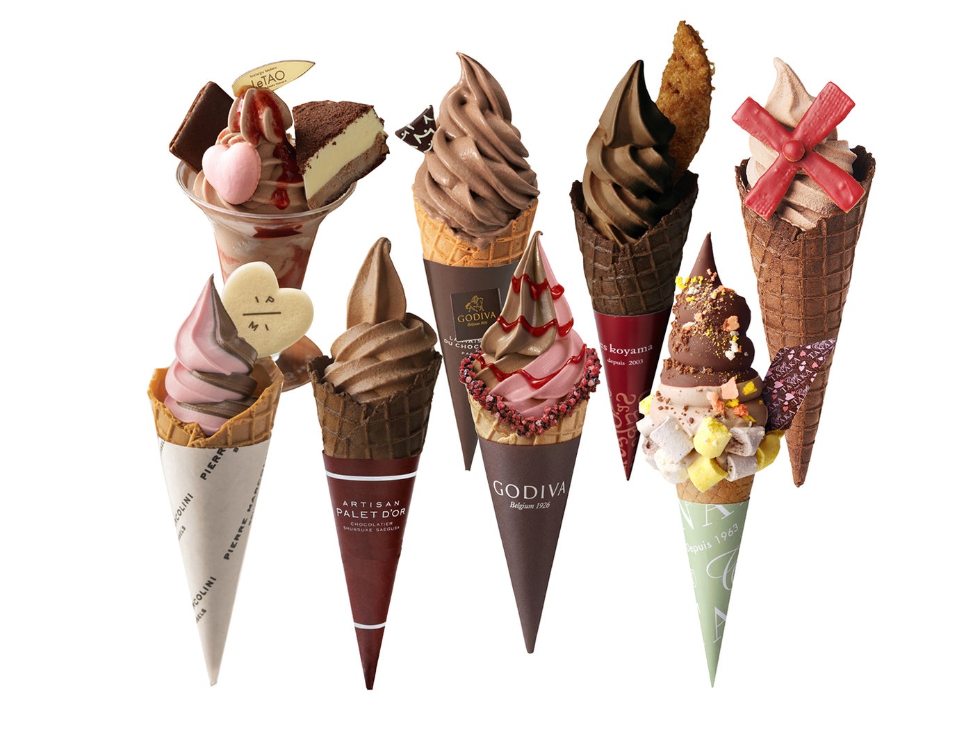 ショコラティエの作る可愛すぎるソフトクリーム／画像提供：大丸松坂屋百貨店