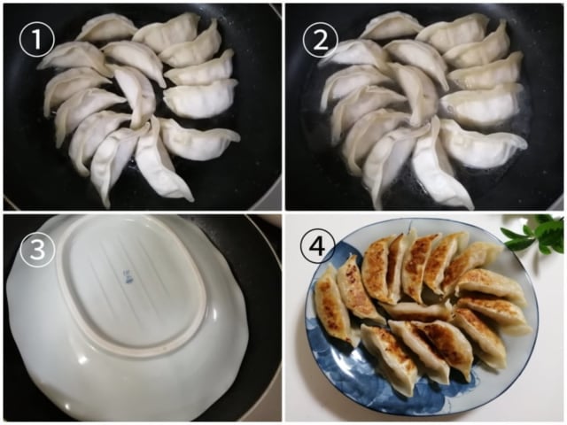 業務スーパー豚肉餃子焼き方手順