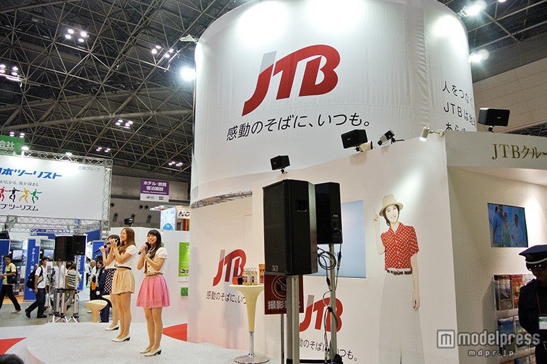 所属アーティスト「Ring Trip」も駆けつけた「JTB」ブース