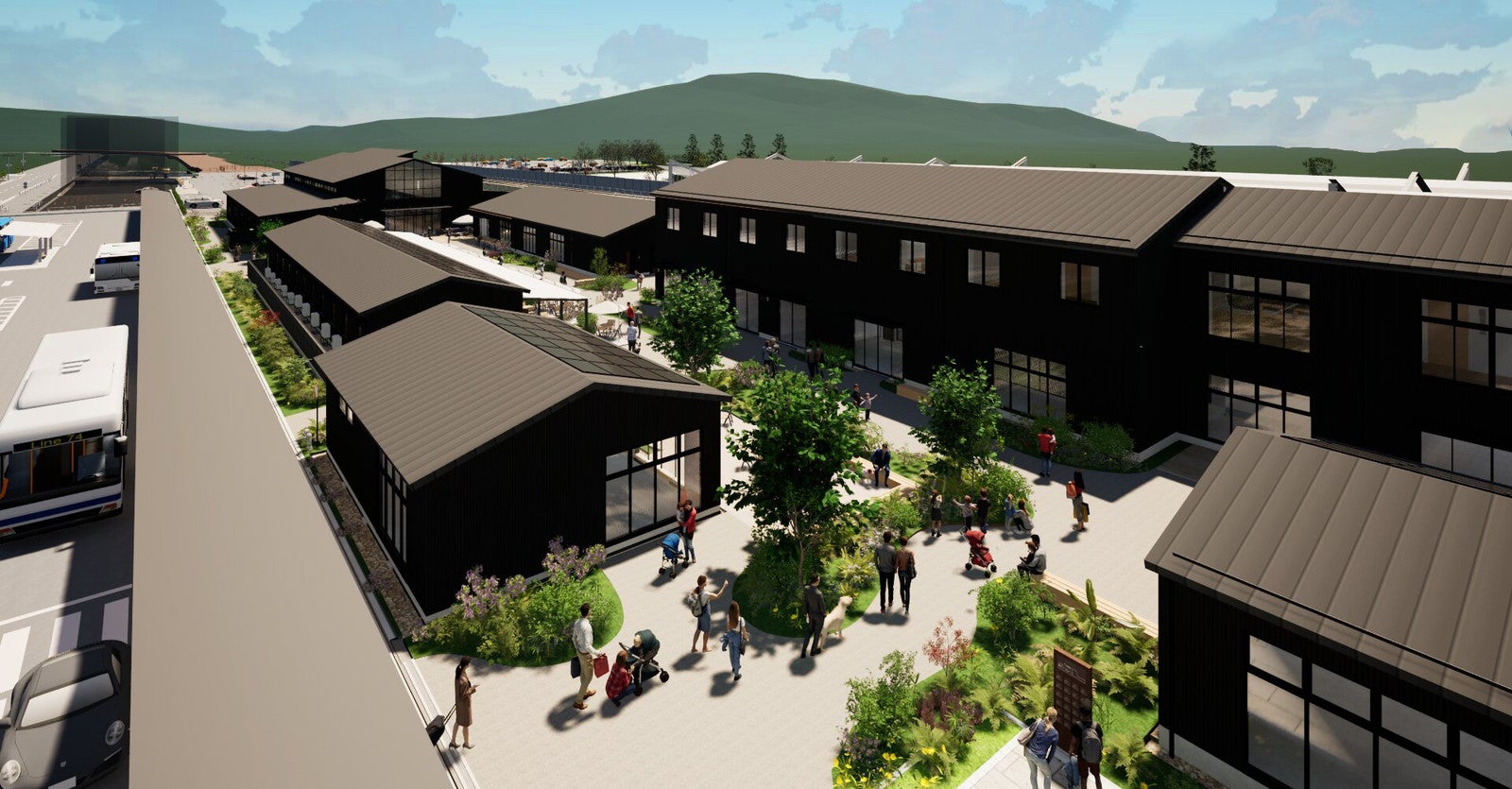 軽井沢駅前に新商業施設、2026年春開業へ　温浴施設や宿泊施設、飲食店が入居