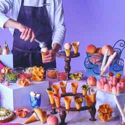 Craft Your Waffle Cone~ピーチ&アイスクリーム スイーツビュッフェ ~/提供画像