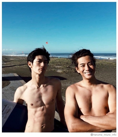 三浦翔平＆三浦春馬、肉体美ショットにファン興奮 桐谷美玲も“いいね”