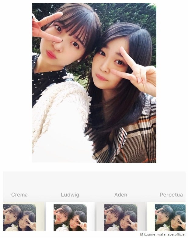 スパガ渡邉幸愛、“同郷”欅坂46石森虹花との密着ショット公開「尊敬してる」