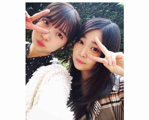 スパガ渡邉幸愛、“同郷”欅坂46石森虹花との密着ショット公開「尊敬してる」
