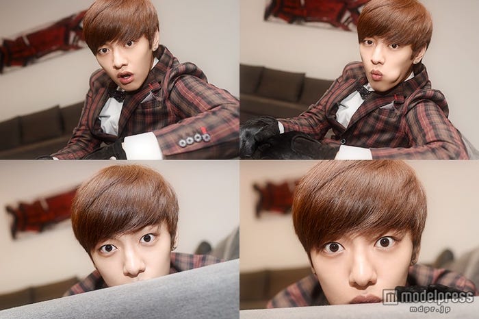 ひょっこり顔を出すポーズは「カワイイじゃん!」と自画自賛でした