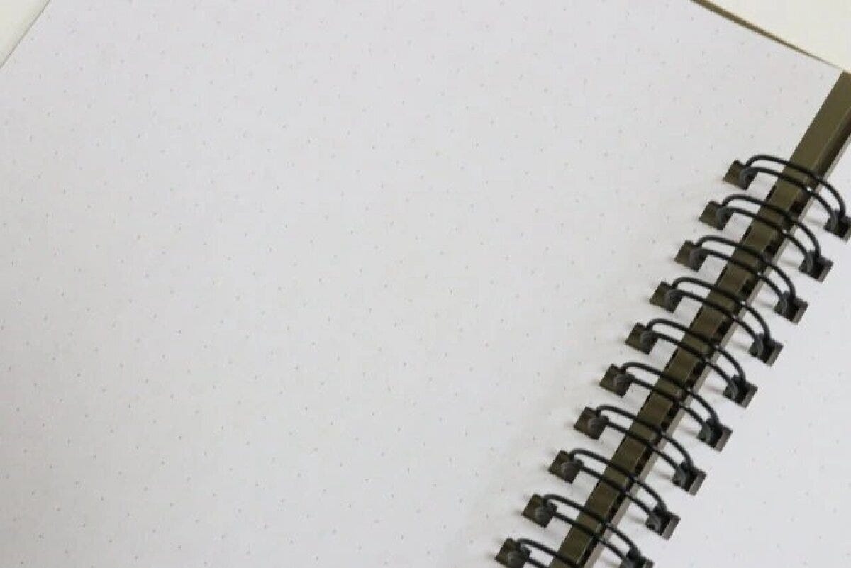 ダイソー　ペンが挟めるリングノート（40枚、B6、モスグリーン、ブルー）　ノート　デザイン