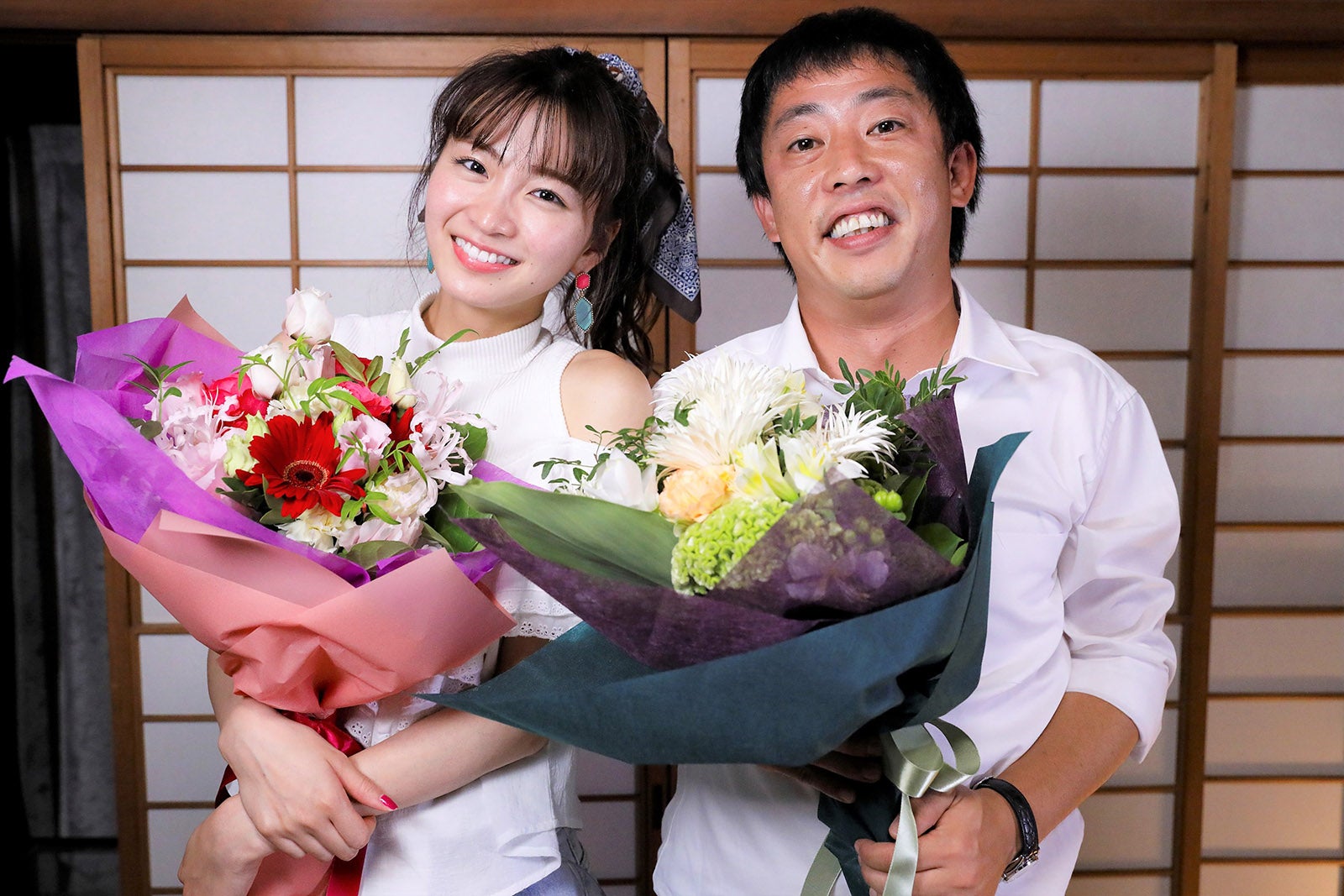 岡崎紗絵、森田哲矢（C）関西テレビ