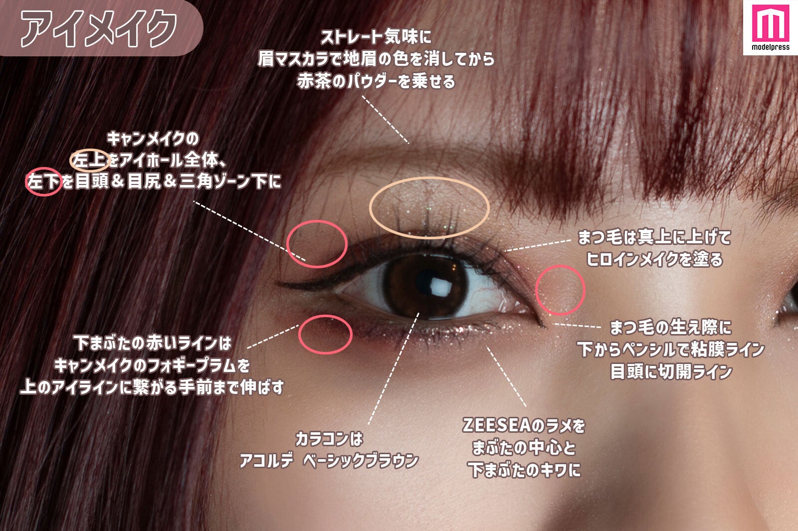 藍染カレンのこだわりアイメイク分析（C）モデルプレス