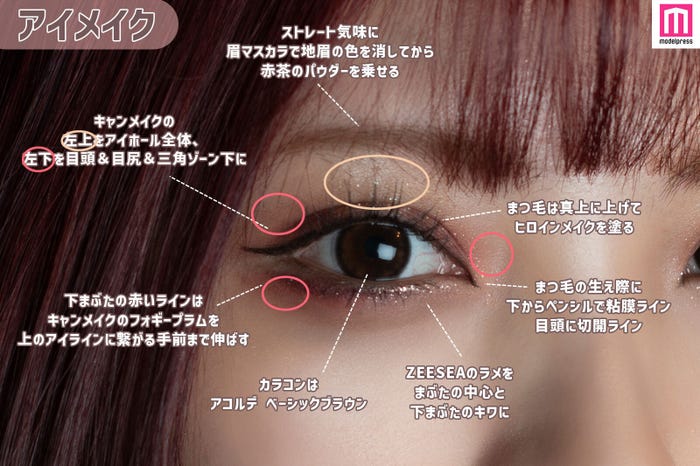 藍染カレンのこだわりアイメイク分析(C)モデルプレス