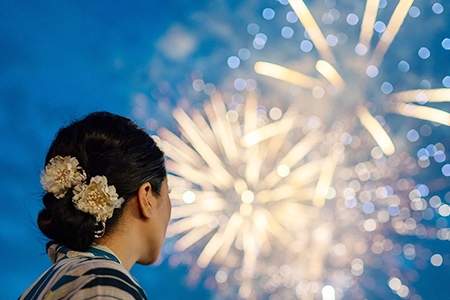 「好きな人と浴衣で花火大会に行く」