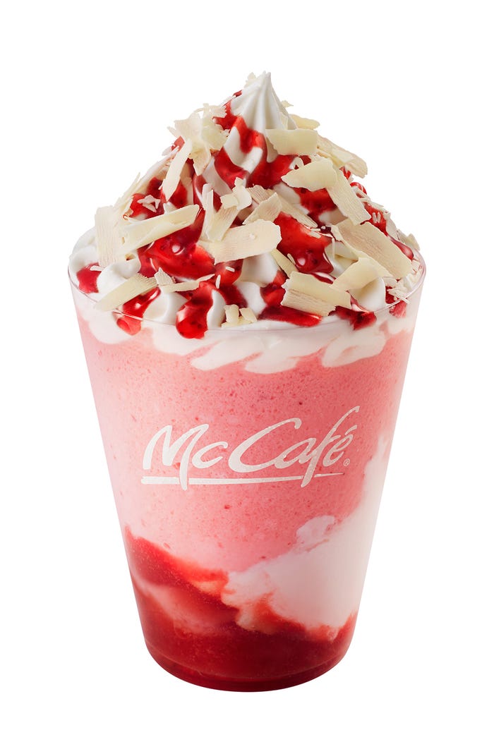 ホワイトチョコストロベリーフラッペ/画像提供:日本マクドナルド