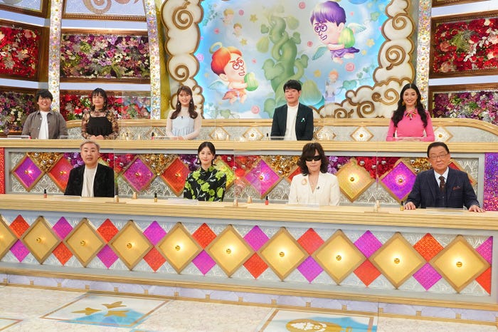 (左から時計回り)中野周平、イワクラ、渋谷凪咲、川島明、アンミカ、梅沢富美男、Toshl(龍玄とし)、松本若菜、岩尾望(C)読売テレビ