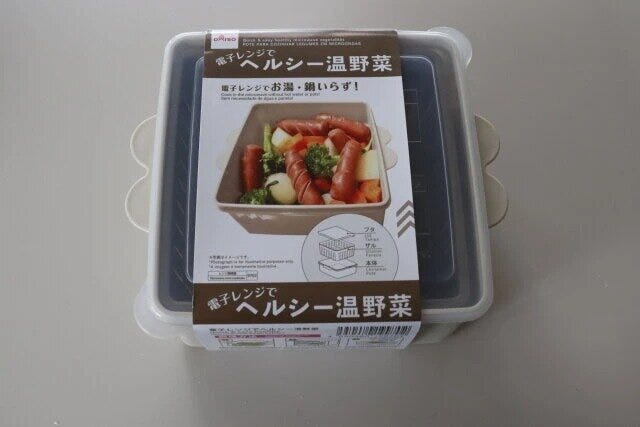 ダイソーの電子レンジでヘルシー温野菜のパッケージ