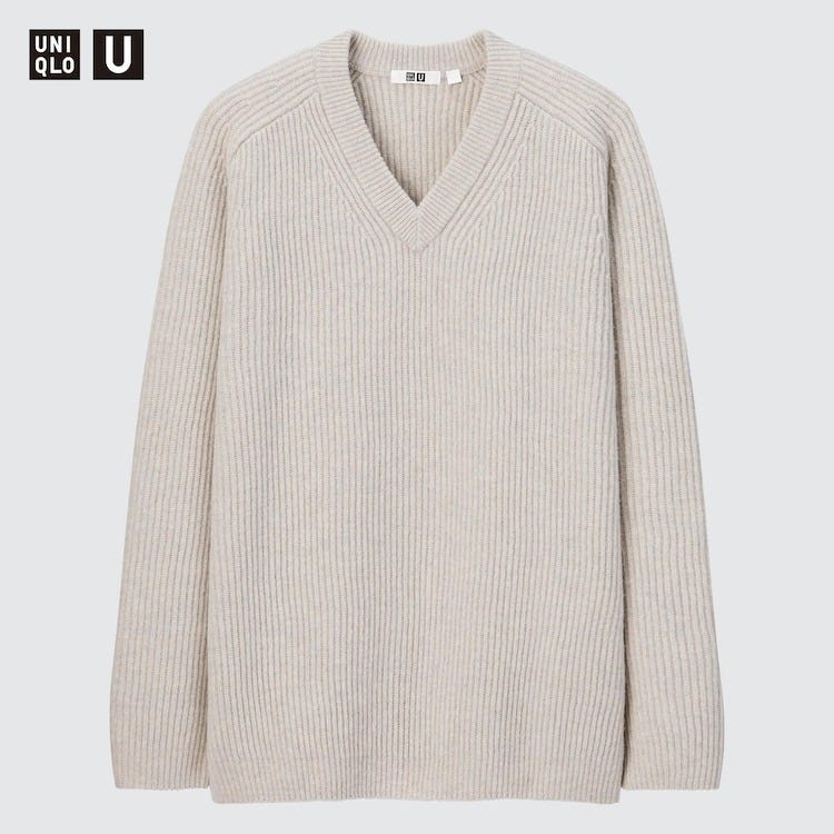ユニクロ　uniqlo　レディース　おすすめ　オススメ　コスパ　2022　冬　ニット　セーター　値下げ　セール　プレミアムラムリブVネックセーター　コラボ　ユニクロユー　uniqlo