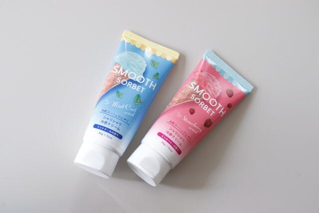 ダイソー スムースソルベ 100円ショップ 100均 100円 百円 百円ショップ 便利 優秀 使える おすすめ オススメ レビュー ダイソー DAISO スムースソルベ クリーム ミントクール ストロベリー