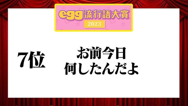「2023年ギャル流行語大賞」(提供写真)