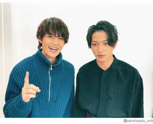 横浜流星&佐野勇斗「あな番」「真犯人フラグ」コラボショット 横浜が“役を降ろす”姿が話題