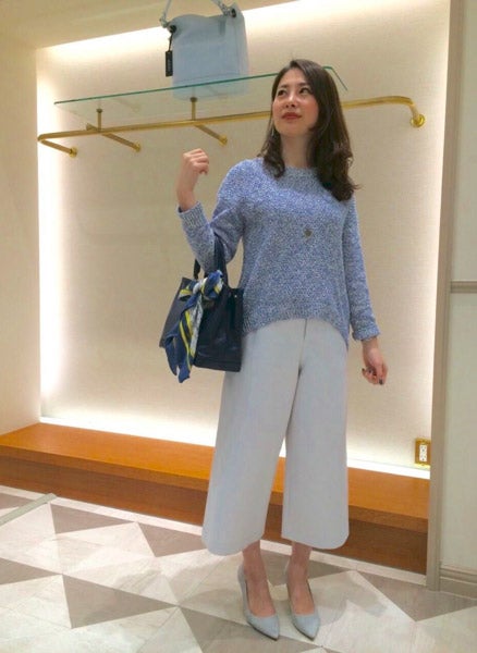 コットンダブルクロスストレッチ ガウチョパンツ「23区」19,440円（税込）／画像提供：オンワード・クローゼット