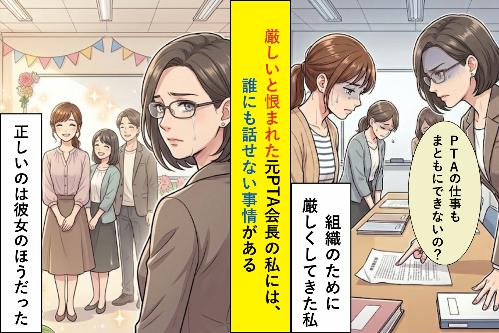 厳しいと恨まれた元PTA会長の私には、誰にも話せない事情がある