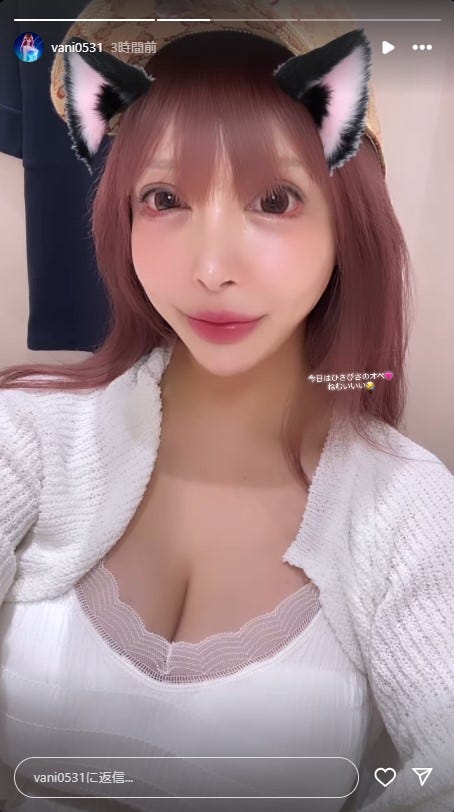 ヴァニラInstagramストーリーズより