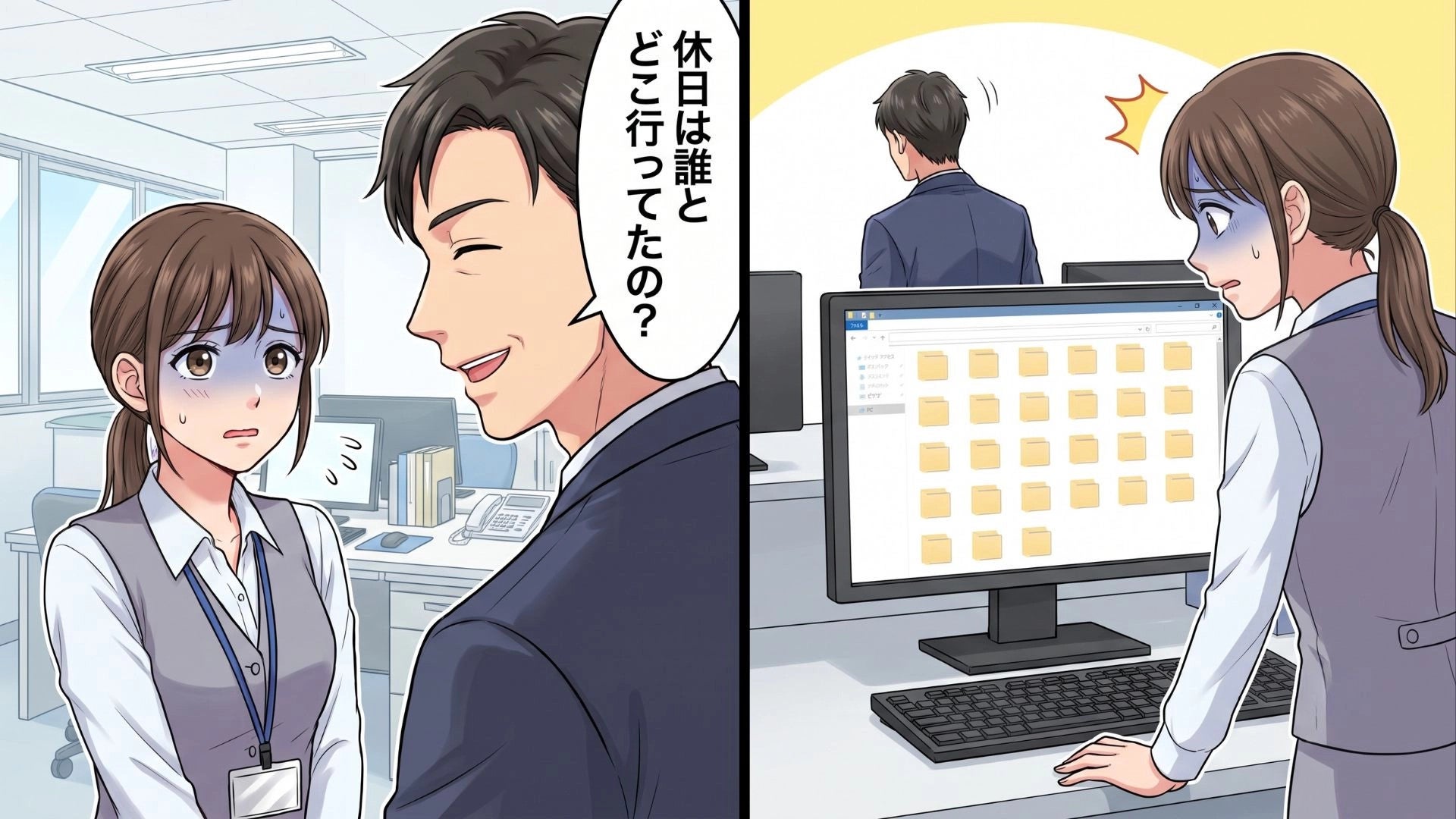「休日は誰と過ごしたの？」プライベートを聞き出そうとする上司。ある日、彼のパソコン画面から【恐ろしい事実】が判明して...！？