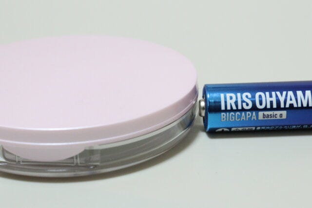 ミラー付パウダーケース（パフ入）　スリム