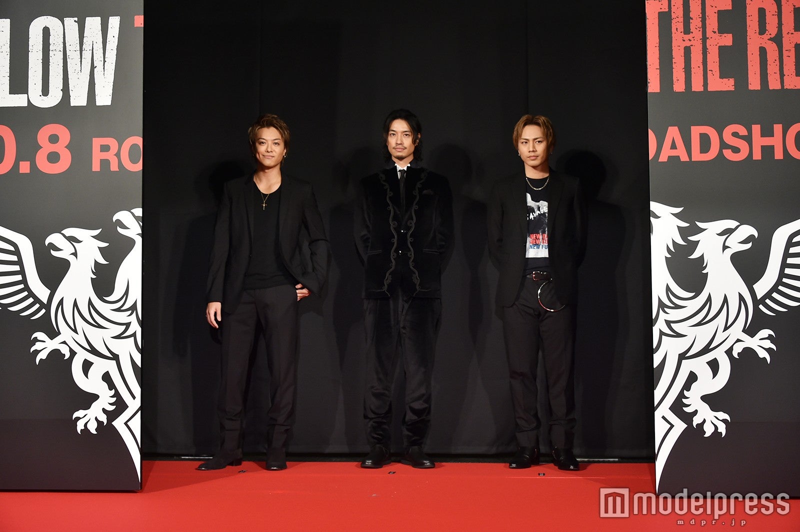 （左から）TAKAHIRO、斎藤工、登坂広臣（C）モデルプレス