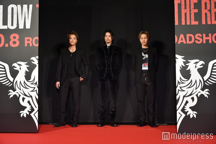 (左から)TAKAHIRO、斎藤工、登坂広臣(C)モデルプレス