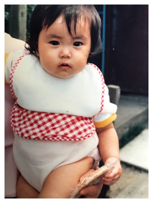 赤ちゃんの頃の矢田亜希子/矢田亜希子オフィシャルブログ(Ameba)より